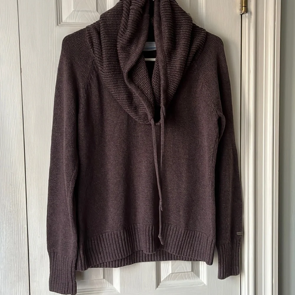 Columbia lavender drawstring cowl neck sweater size Large - Picture 2 of 9